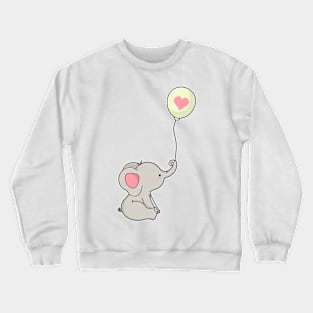 Elephant & Balloon with Heart Crewneck Sweatshirt